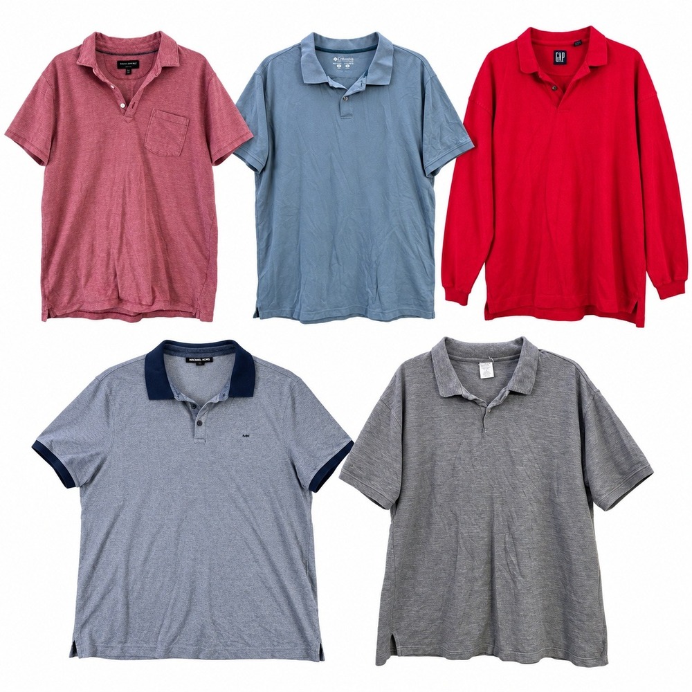 Mixed Brands Lot of 5 Men's XL Polo Shirts Banana Republic Columbia Short Sleeve